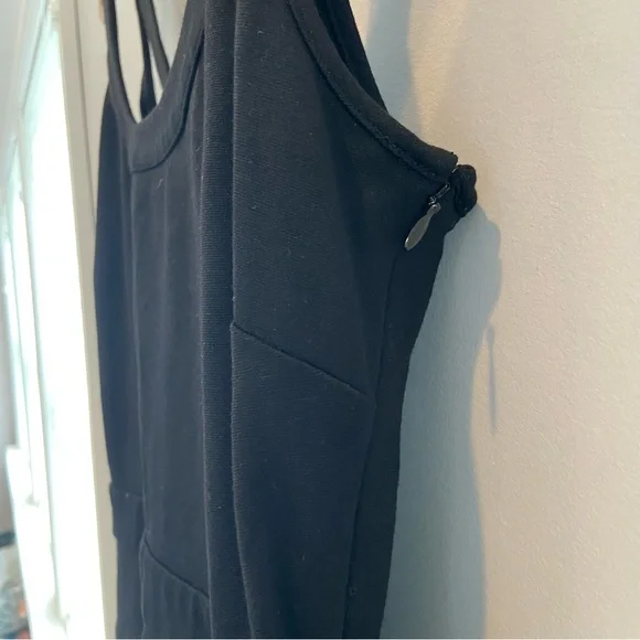 BANANA REPUBLIC Black Strappy Mini Skater Dress Size 10 - Picture 5 of 9